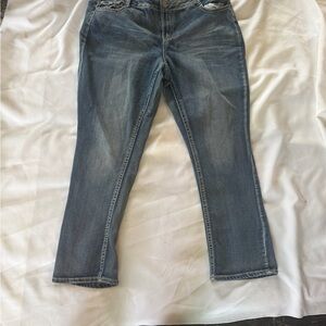 Vanilla Star Women's boot cut Jeans in Classic Blue